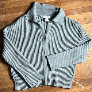 Gray Ribbed Women's Sweater